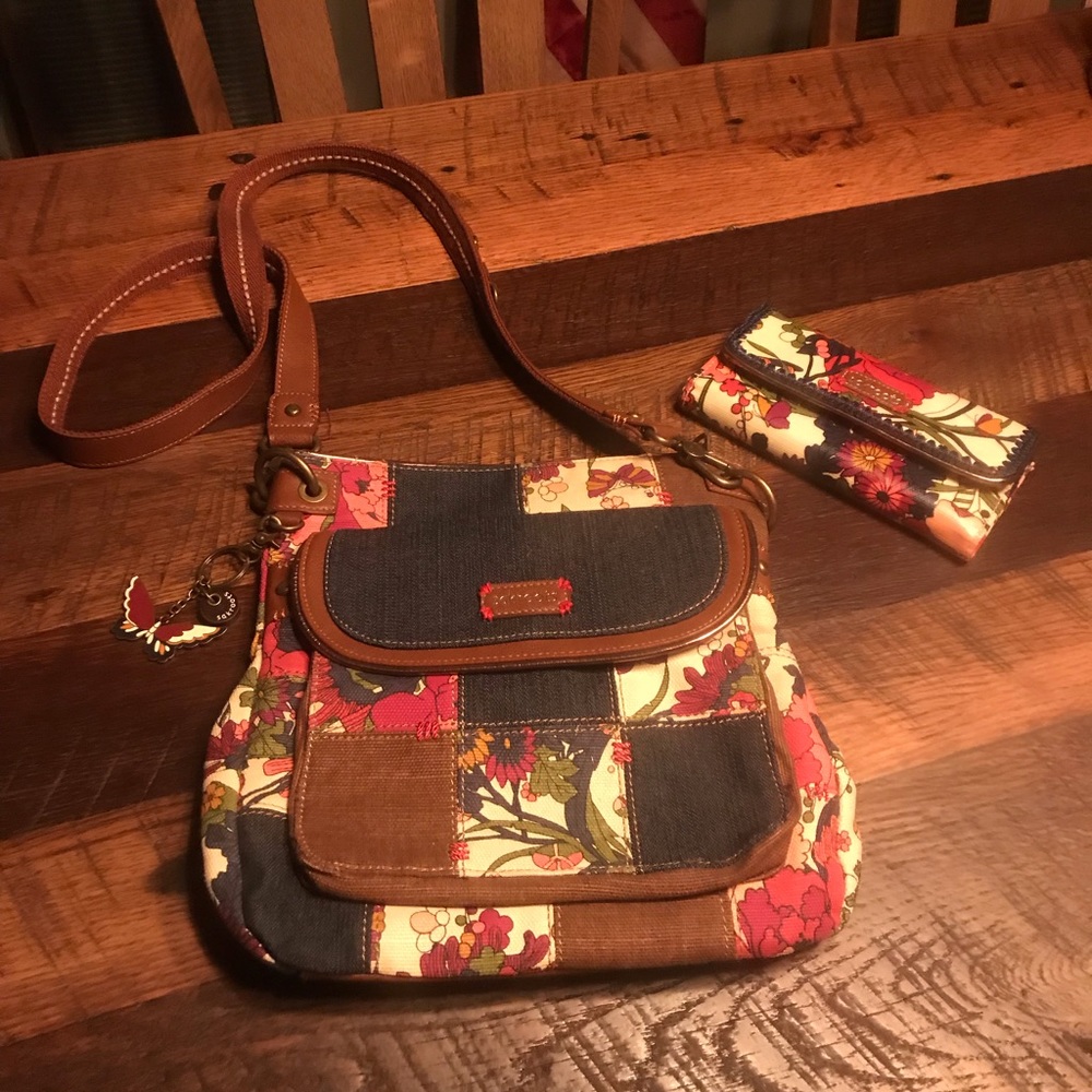 Sakroots Crossbody Purse with Matching Wallet
